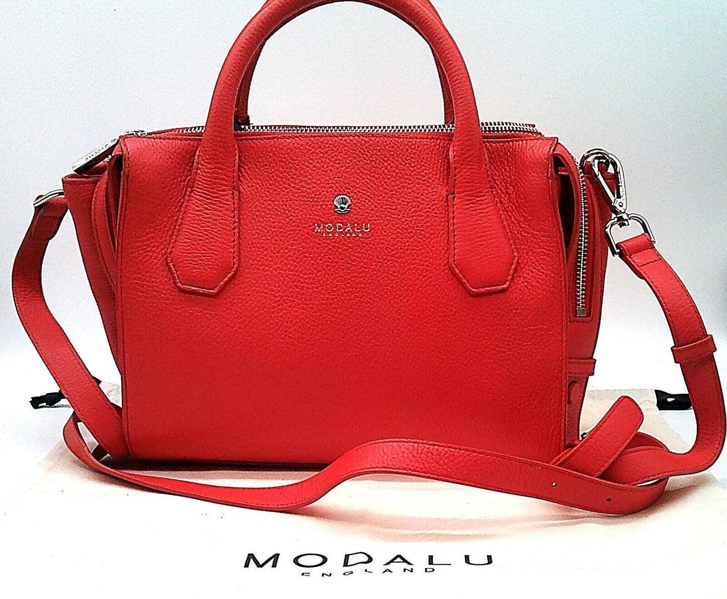 Leather Modalu Willow Crossbody Bag Orange RRP £199