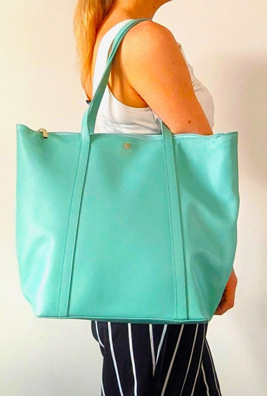 Leather Modalu Poppy Aquamarine Tote Bag RRP £149