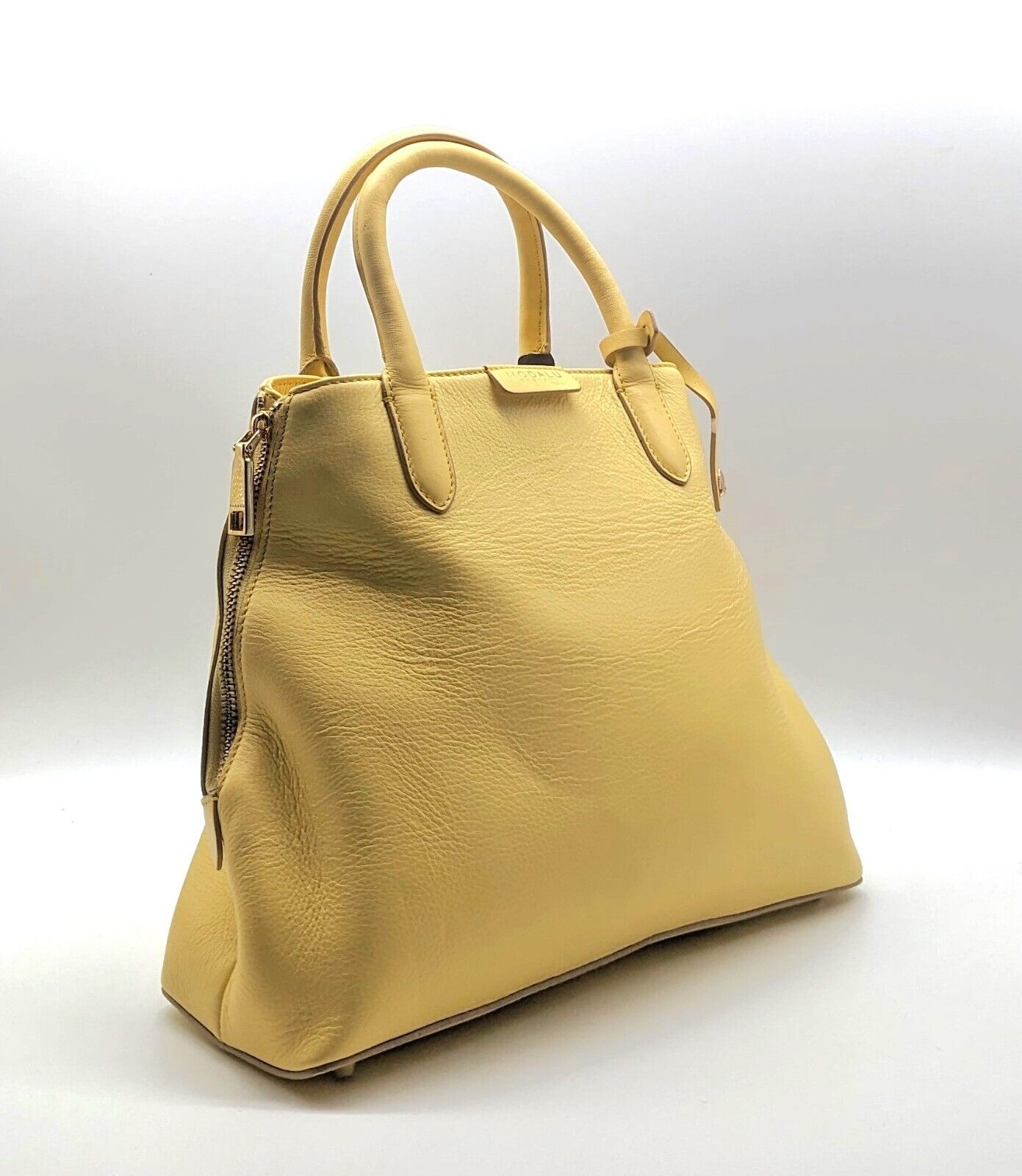 Modalu Harris Camomile Yellow Leather Tote Bag RRP £189