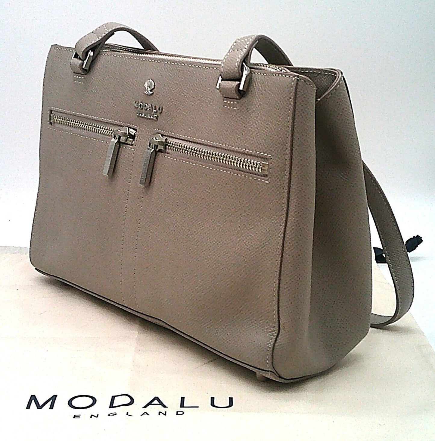 Leather Modalu Pippa Shark Grey Shoulder RRP £169