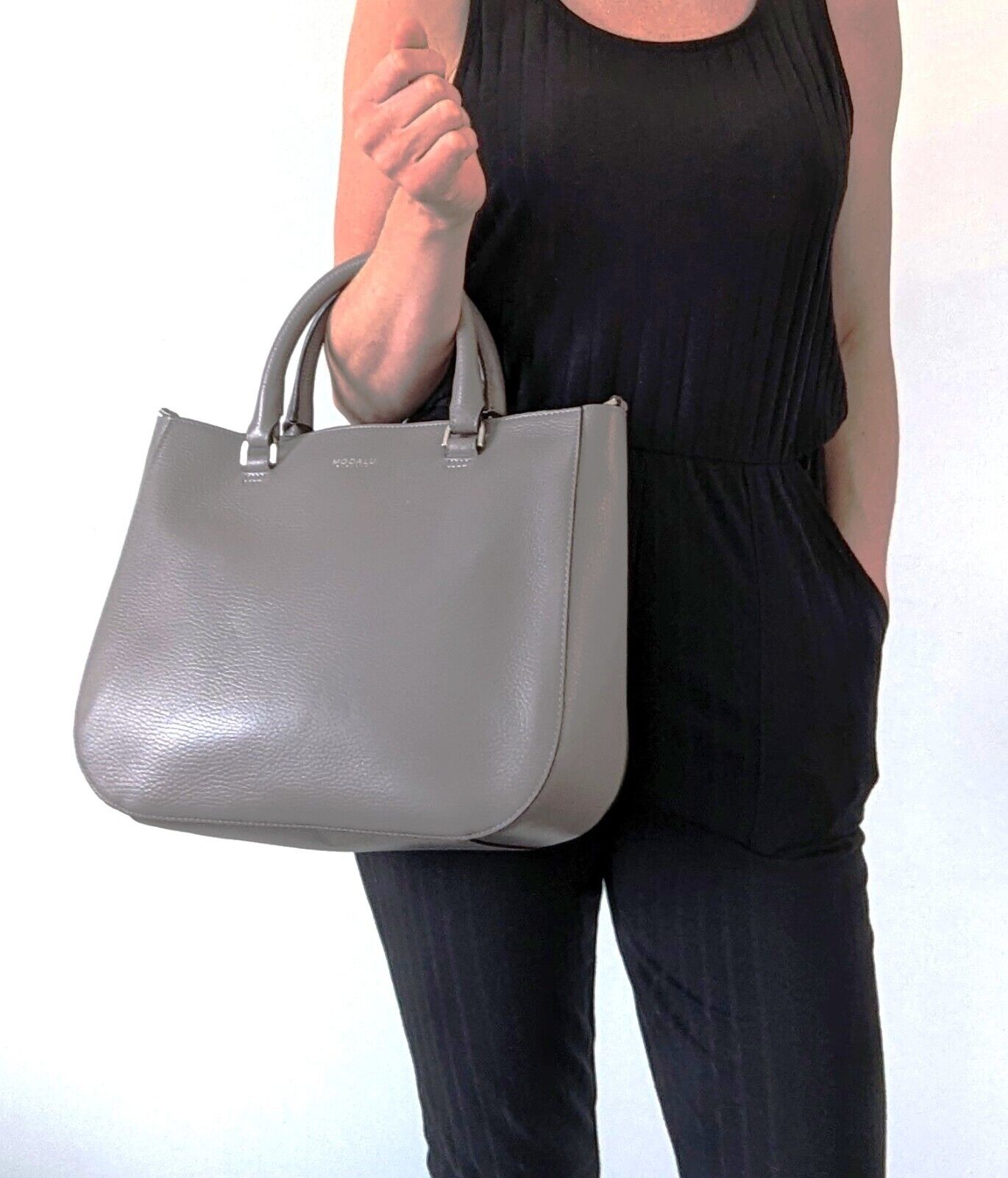 Leather Modalu Sadie Shoulder Grey RRP £189