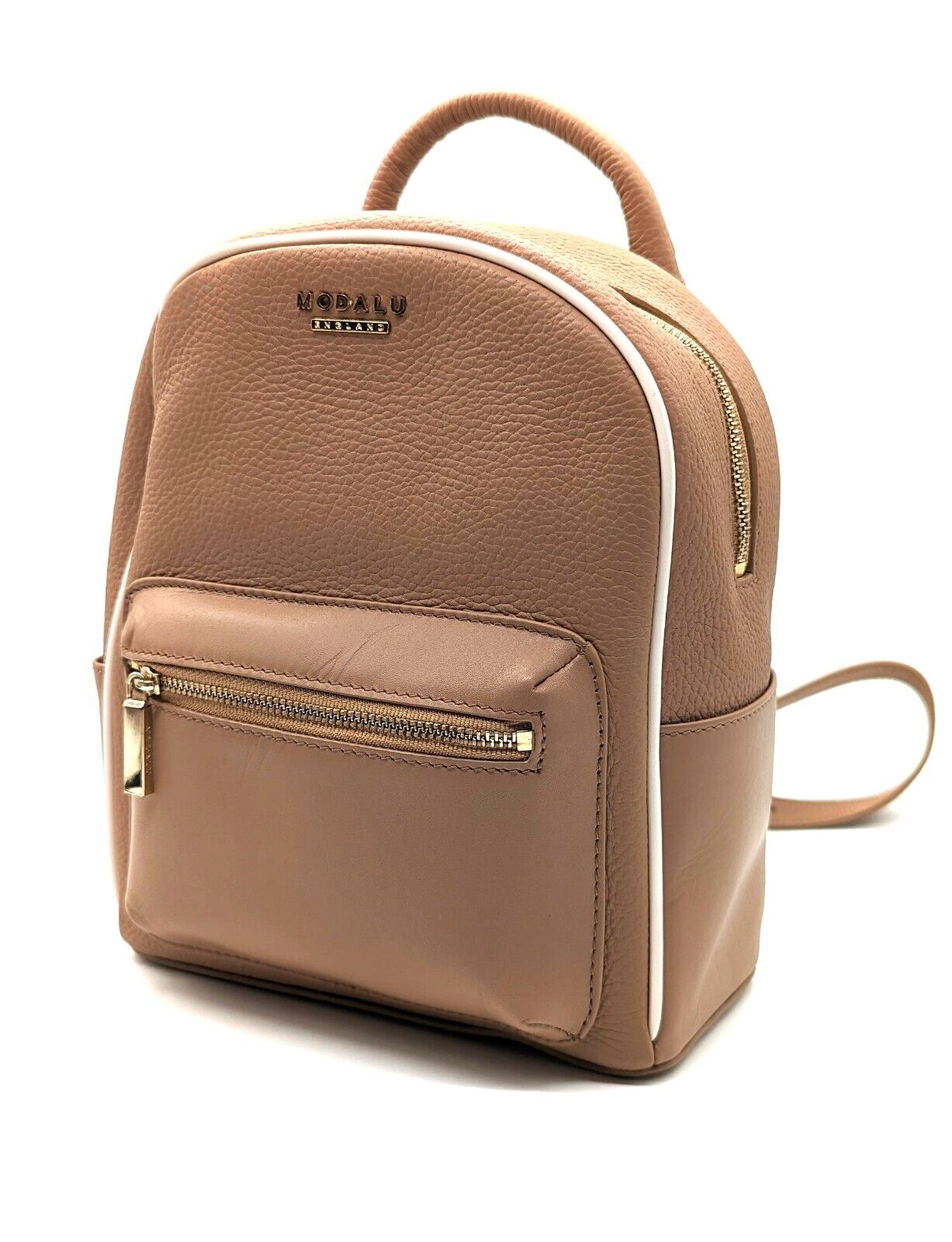 Leather Modalu Mini Backpack Sand RRP £169