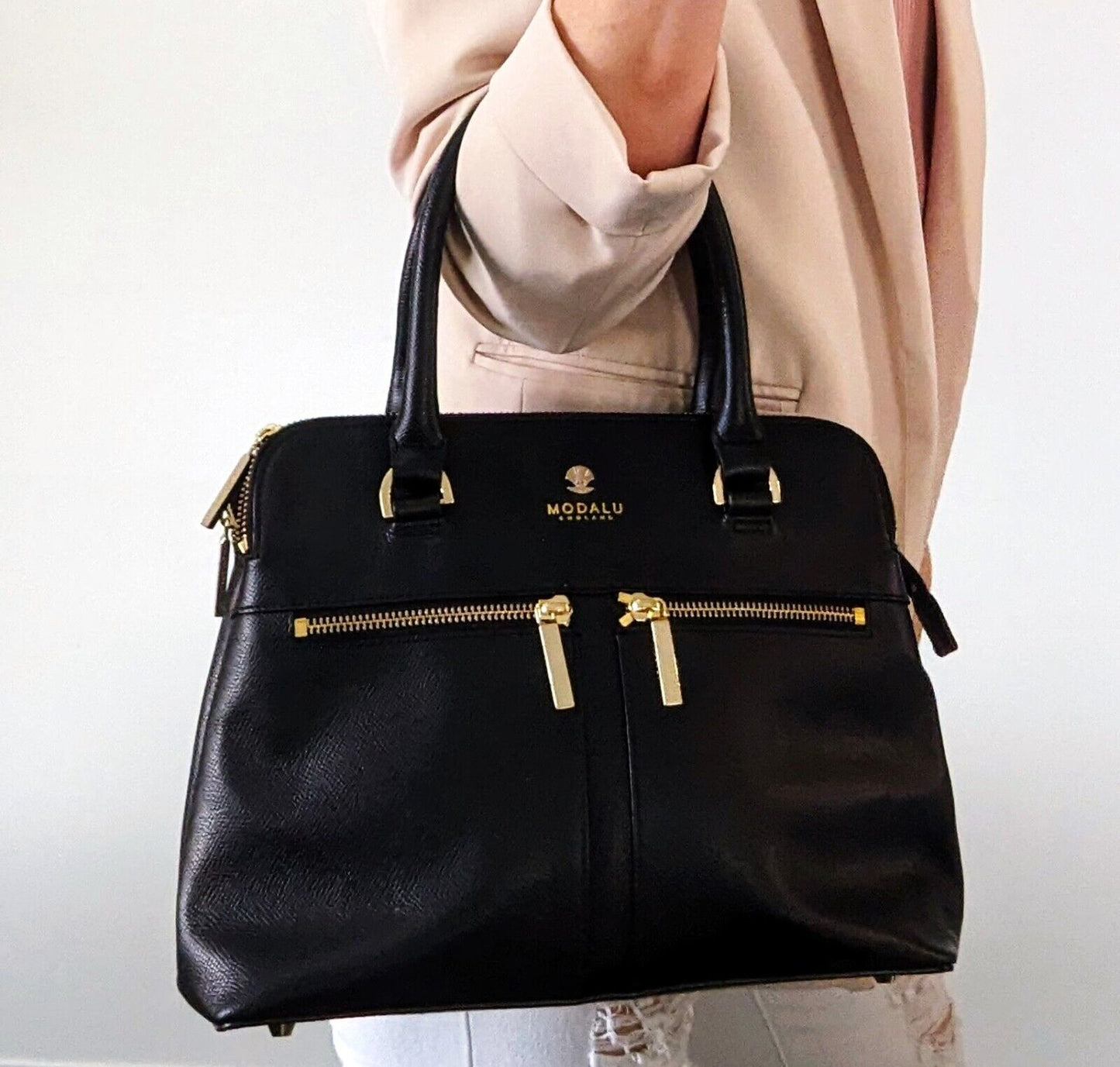 Leather Modalu Pippa Black Grab Bag RRP £229