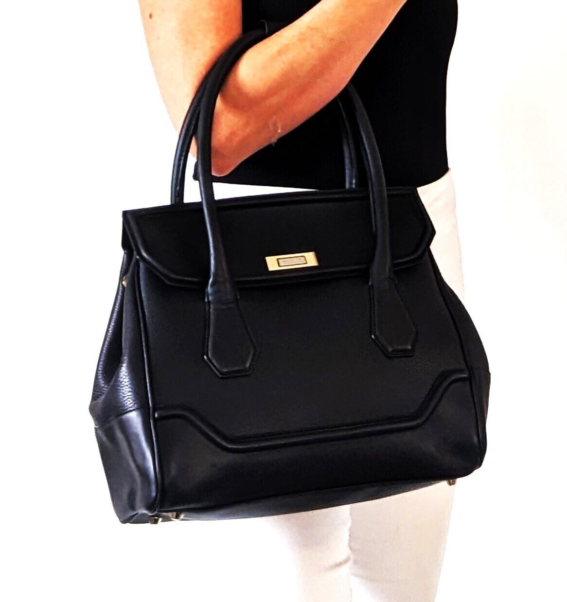 Leather Modalu Hemingway Black Tote Bag RRP £199