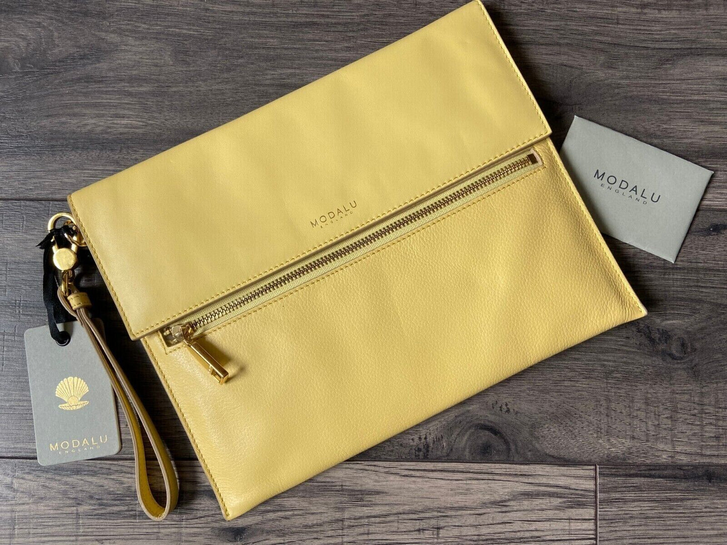 MODALU YELLOW ERIN CLUTCH WRISTLET RRP £99