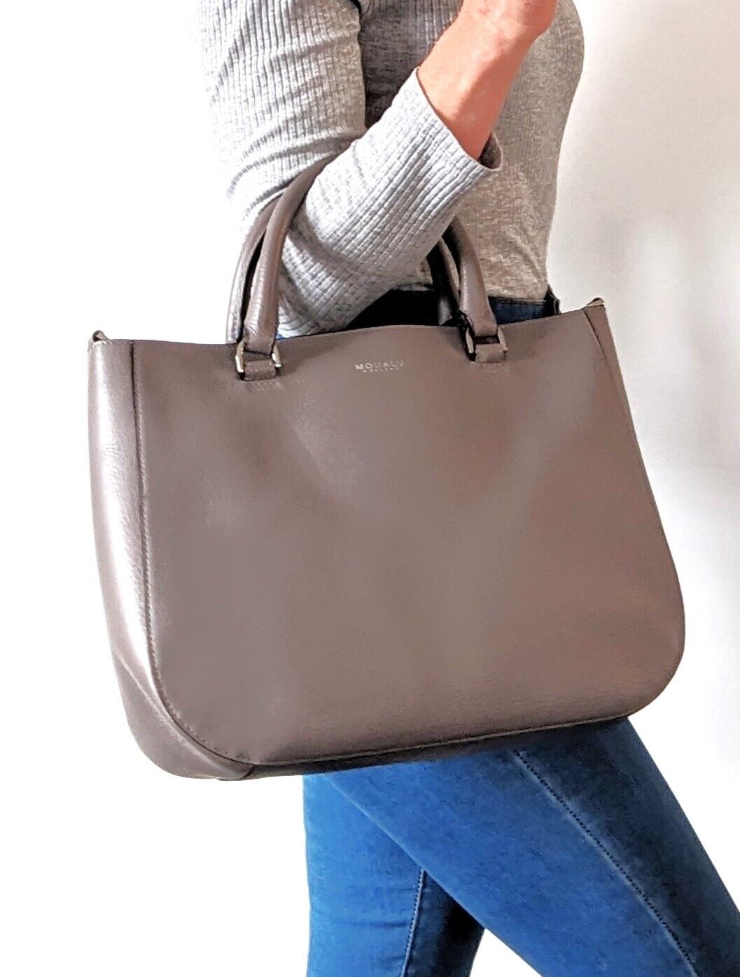 Leather Modalu Sadie Shoulder Grey RRP £189