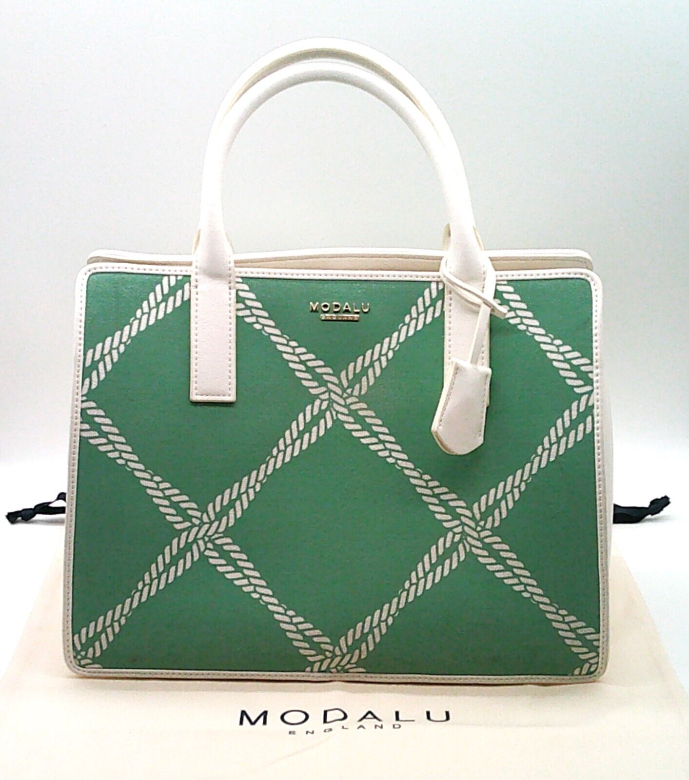 Leather/Canvas Modalu Grab Bag Aquamarine Rope RRP £99