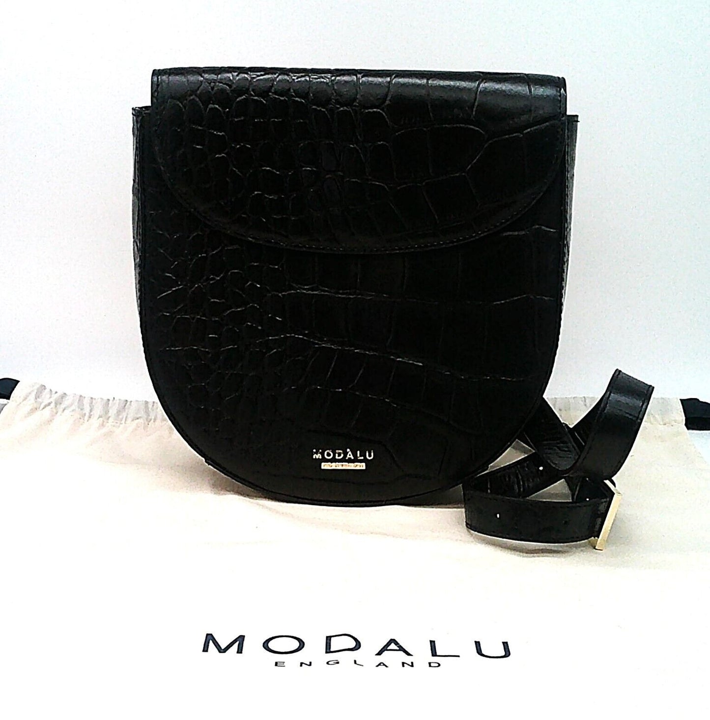 Leather Modalu Sofia croc crossbody RRP £155