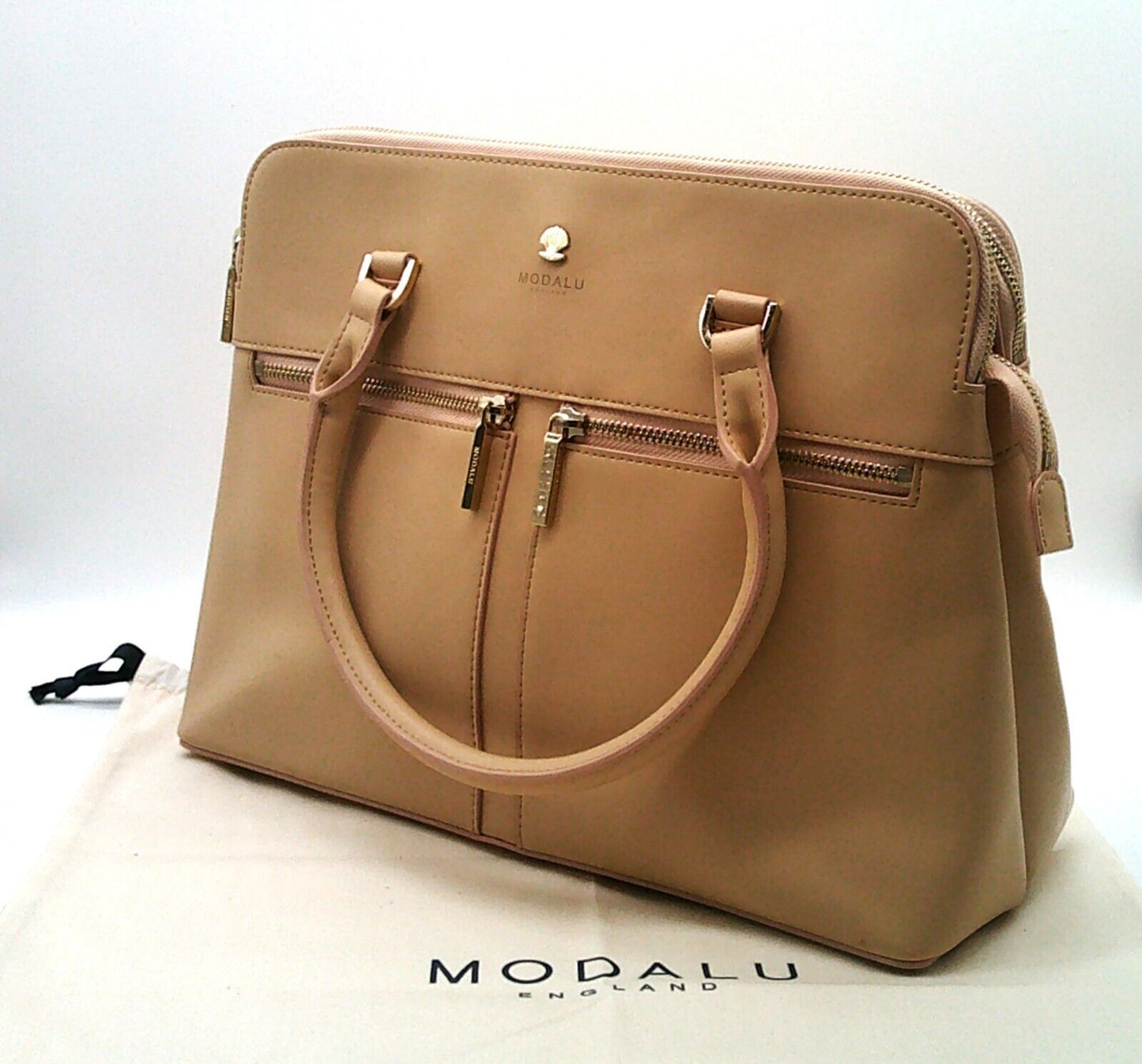 Leather Modalu Pippa Grab Bag Peach Large