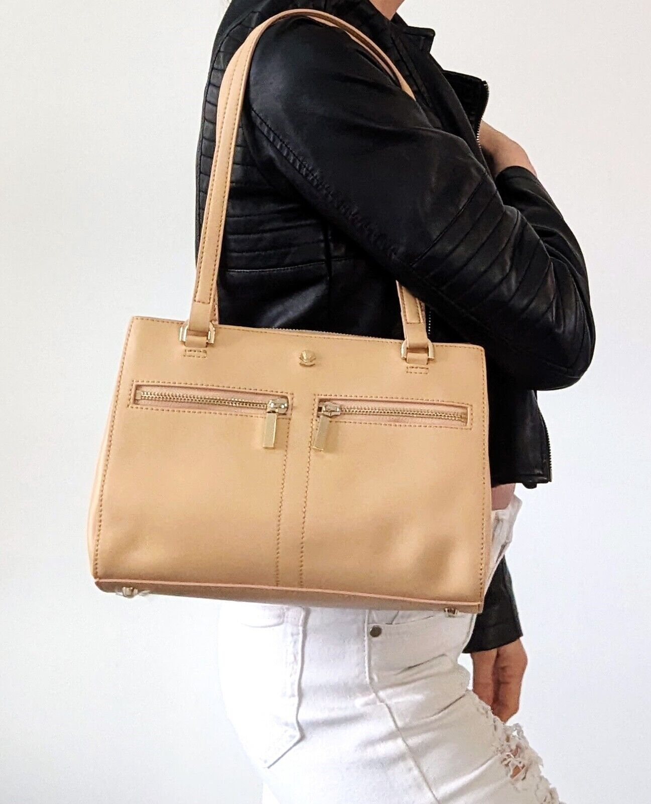 Leather Modalu Pippa Peach Shoulder RRP £169