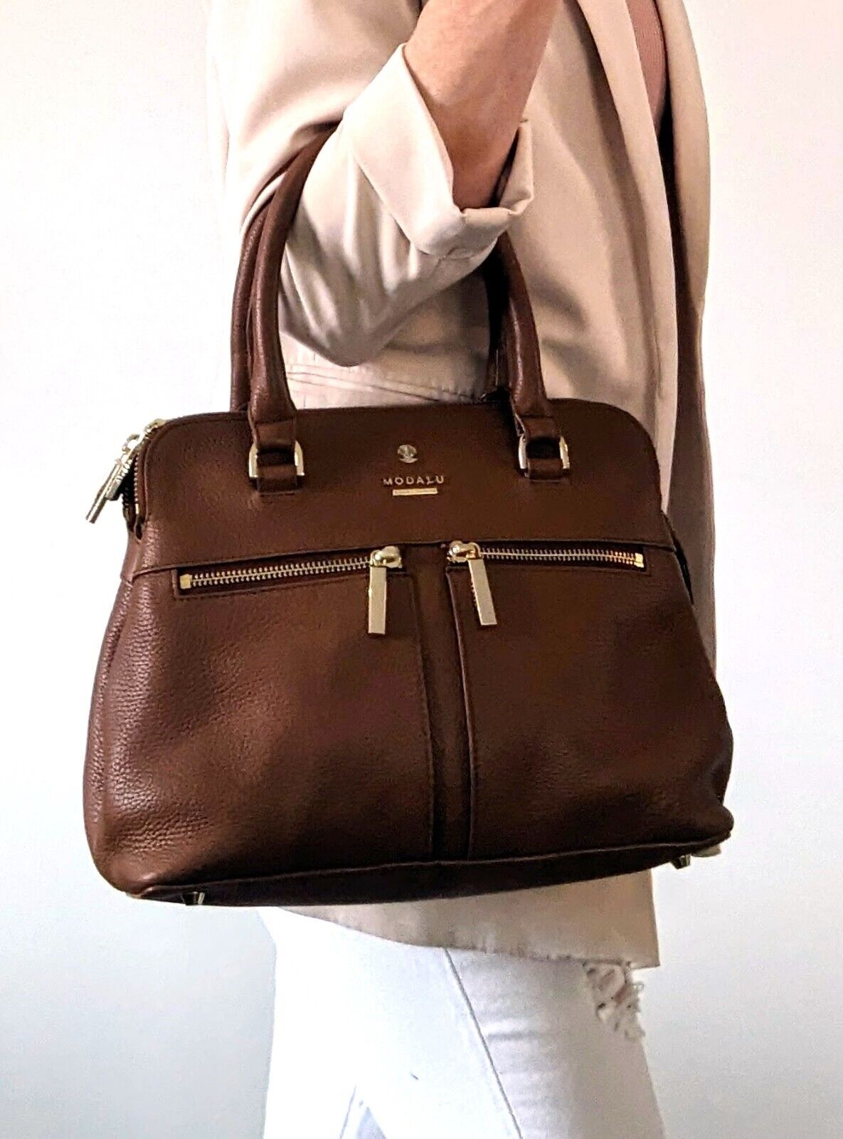 Leather Modalu Pippa Tan Grab Bag RRP £229