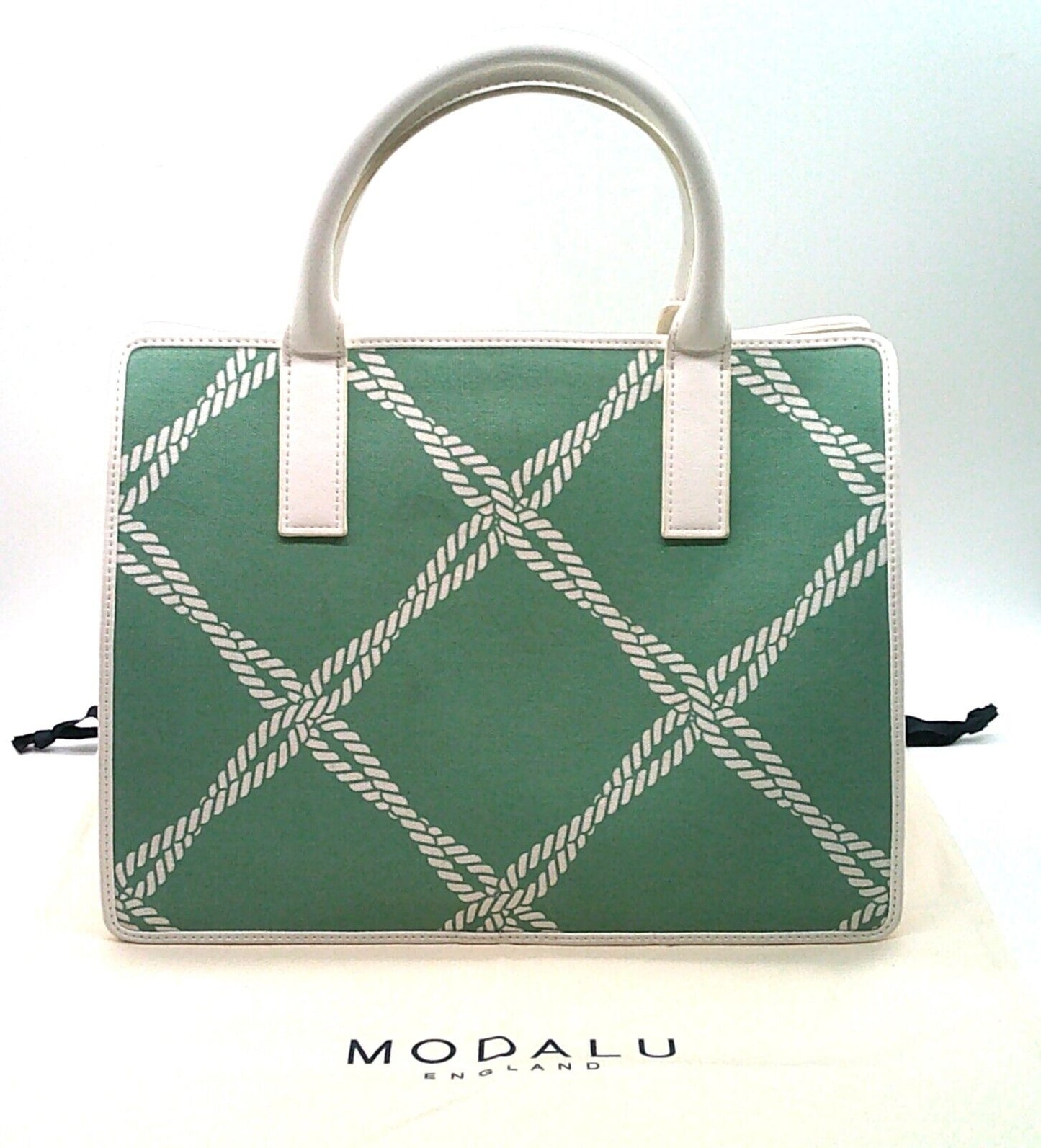Leather/Canvas Modalu Grab Bag Aquamarine Rope RRP £99