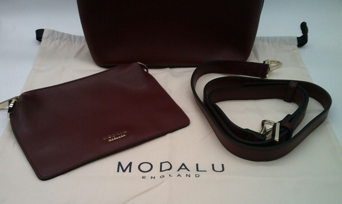 Modalu Leather Crossbody/Shoulder Berry Bag and Pouch Imogen RRP
