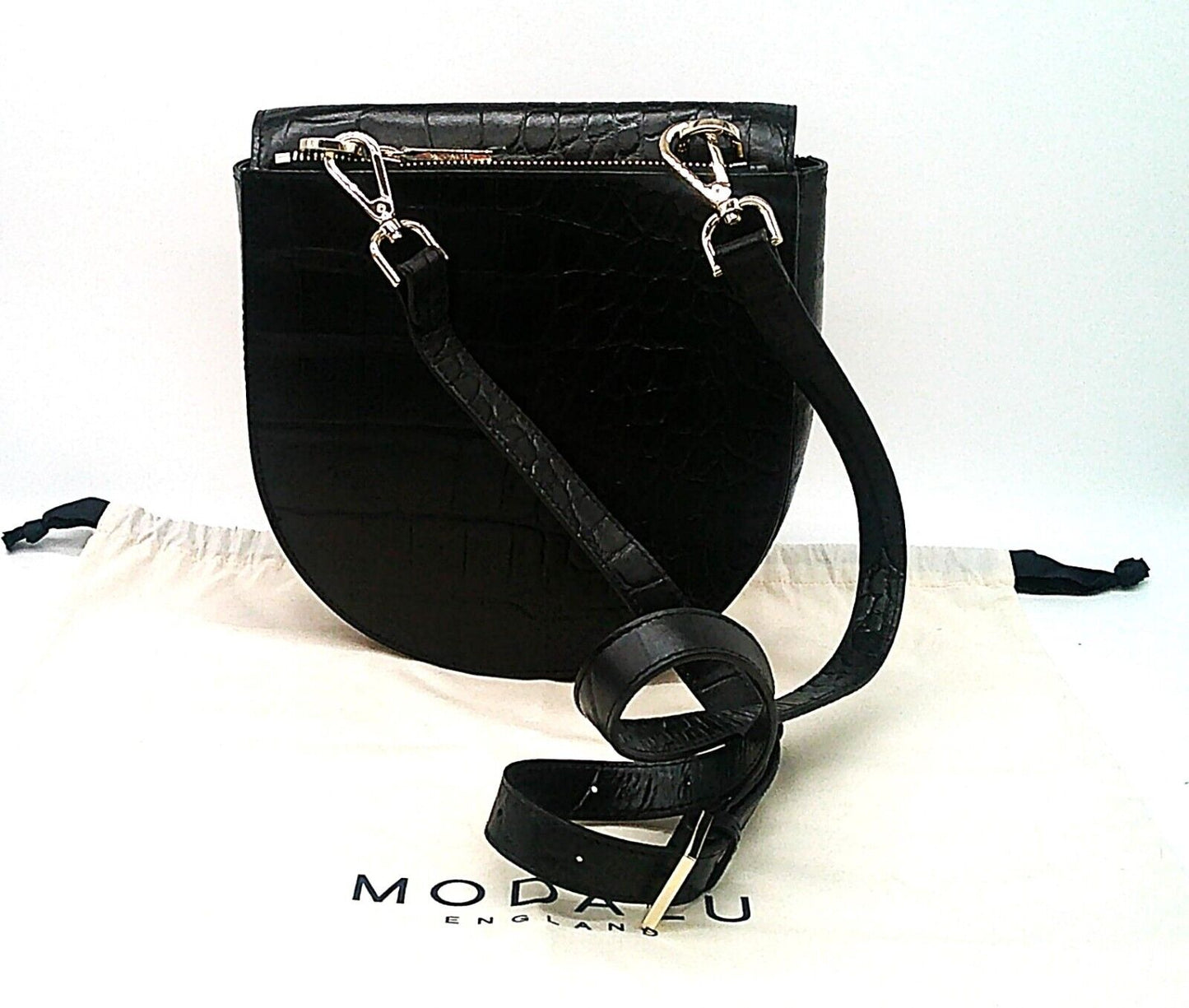 Leather Modalu Sofia croc crossbody RRP £155