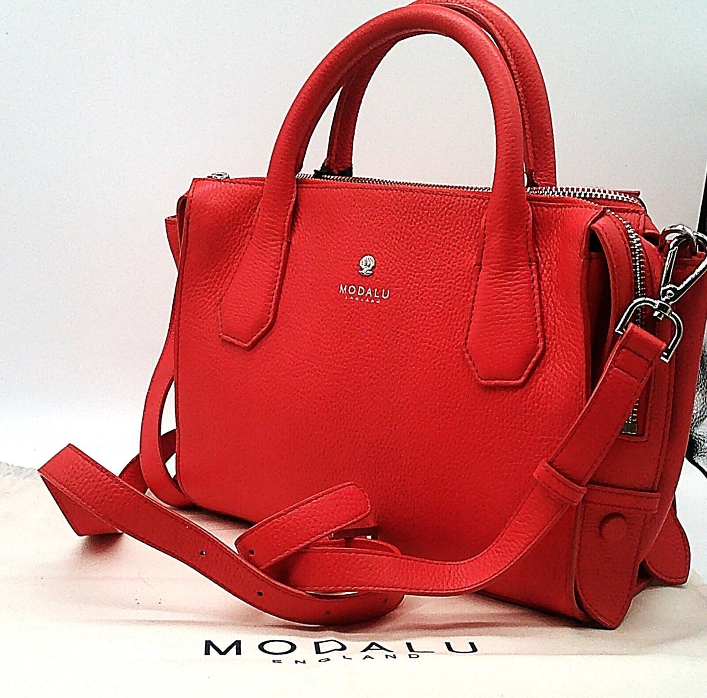 Leather Modalu Willow Crossbody Bag Orange RRP £199