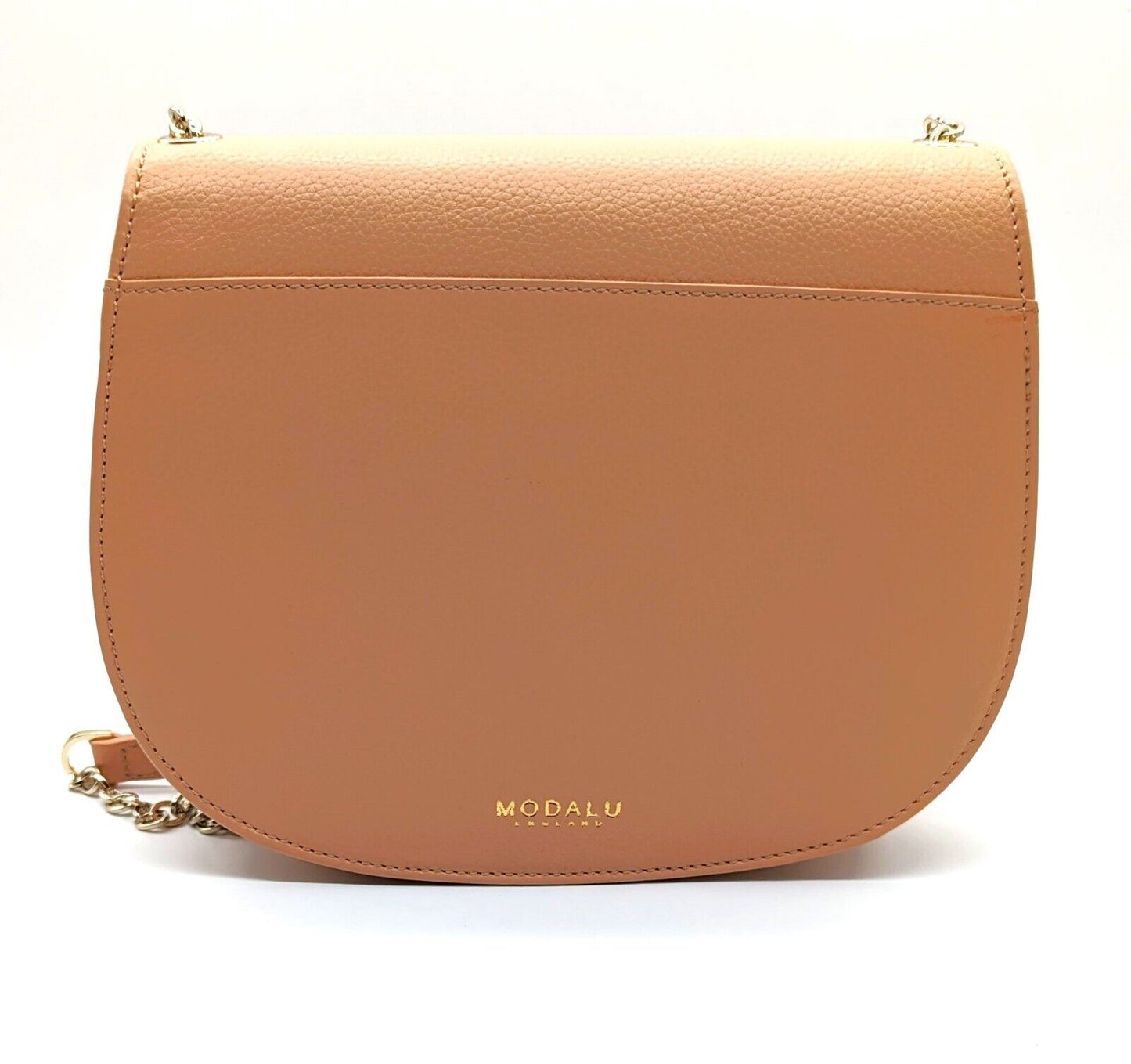 Leather Modalu Crossbody Satchel Peach RRP £120