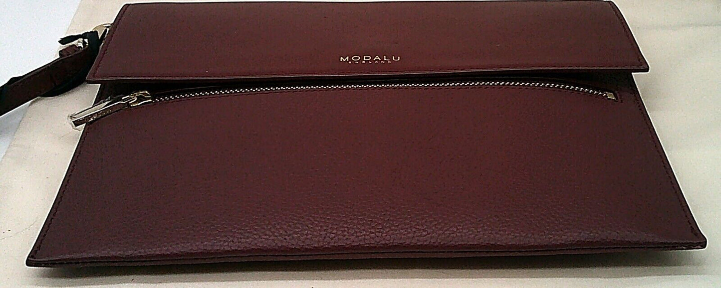 LEATHER MODALU BERRY ERIN CLUTCH WRISTLET RRP £99