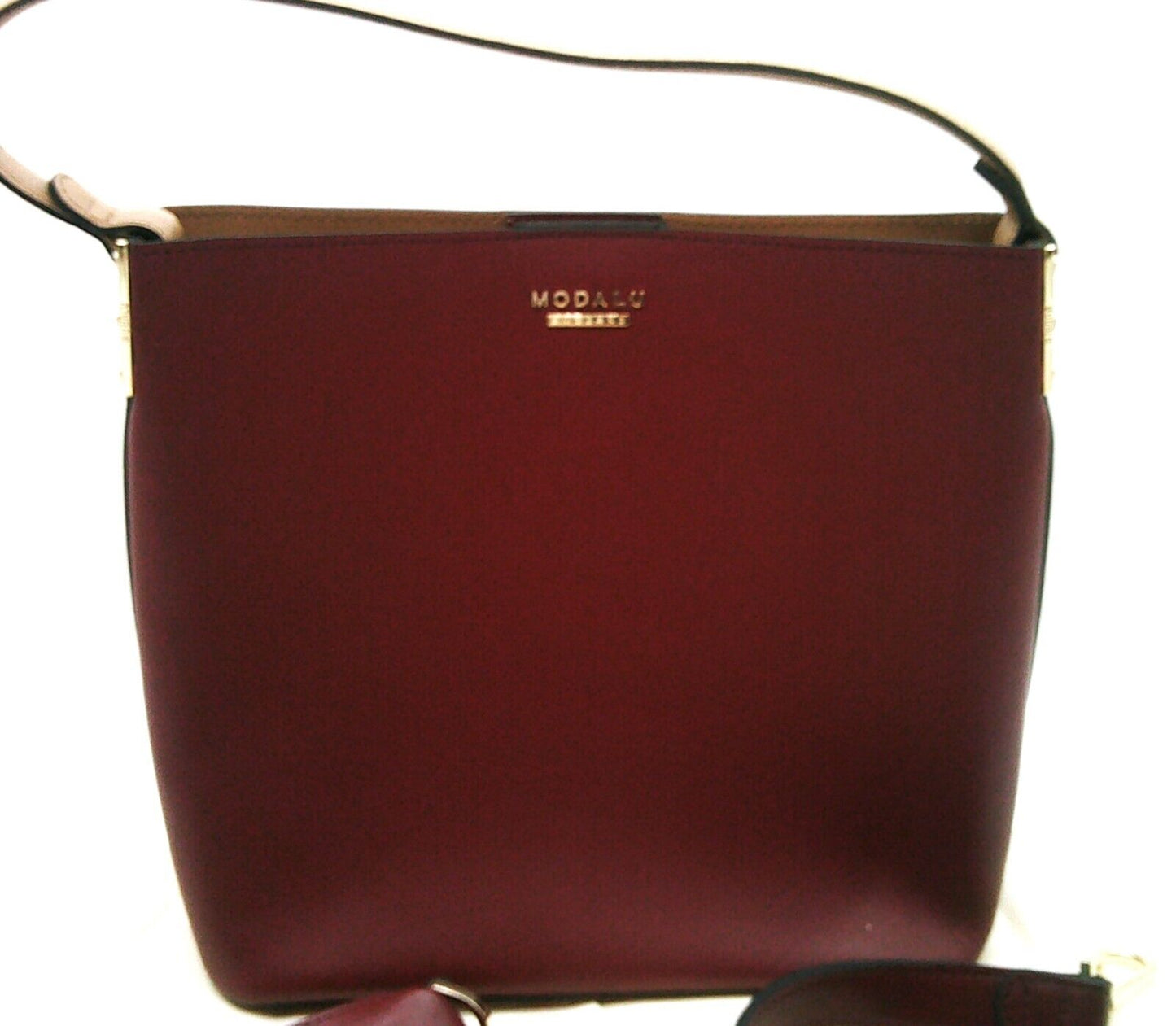 Modalu Leather Crossbody/Shoulder Berry Bag and Pouch Imogen RRP