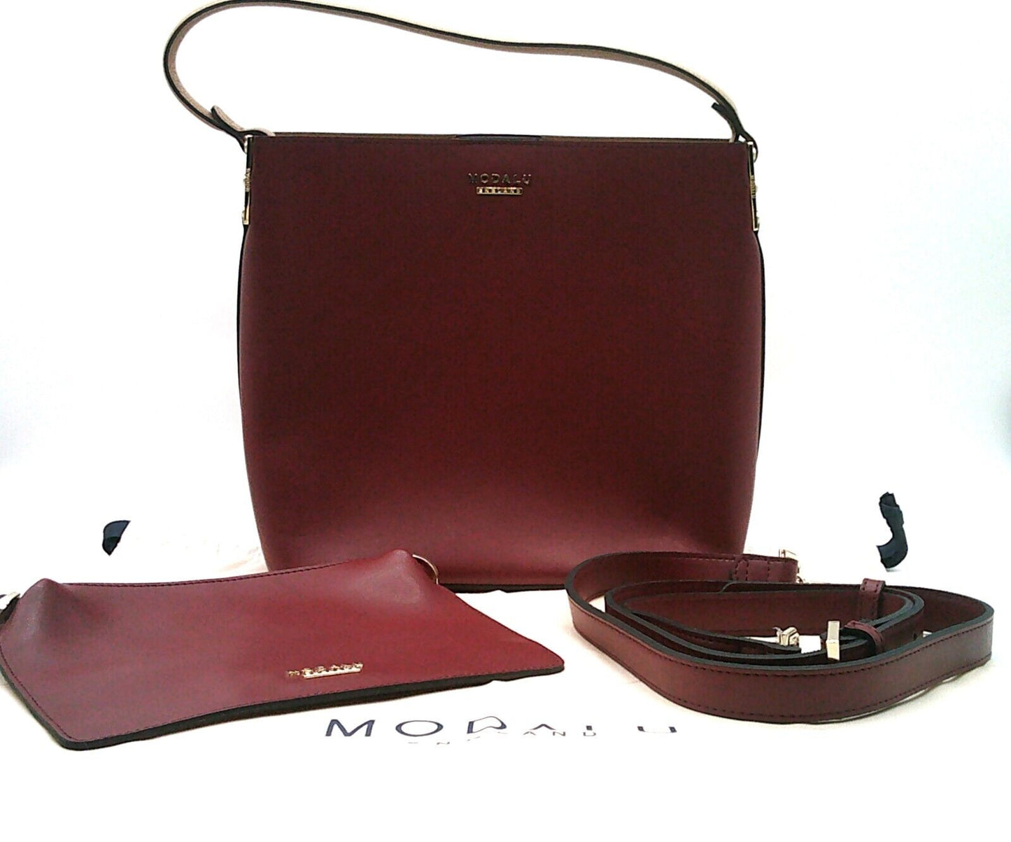 Modalu Leather Crossbody/Shoulder Berry Bag and Pouch Imogen RRP